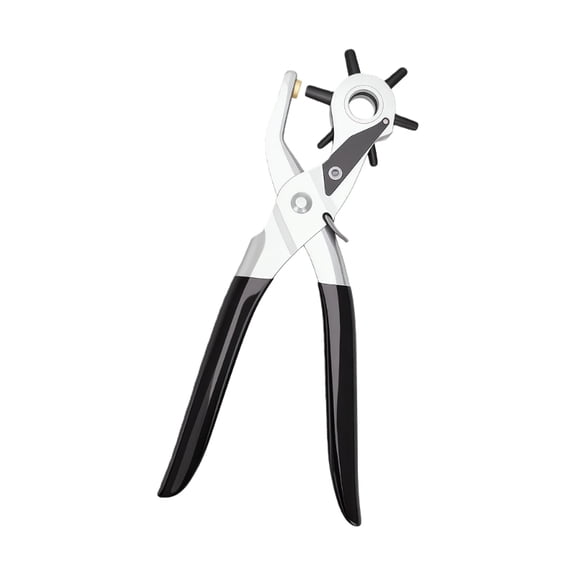 Zecic 6 Holes Size Heavy Duty Revolving Hole Puncher Plier Tool for Card Paper