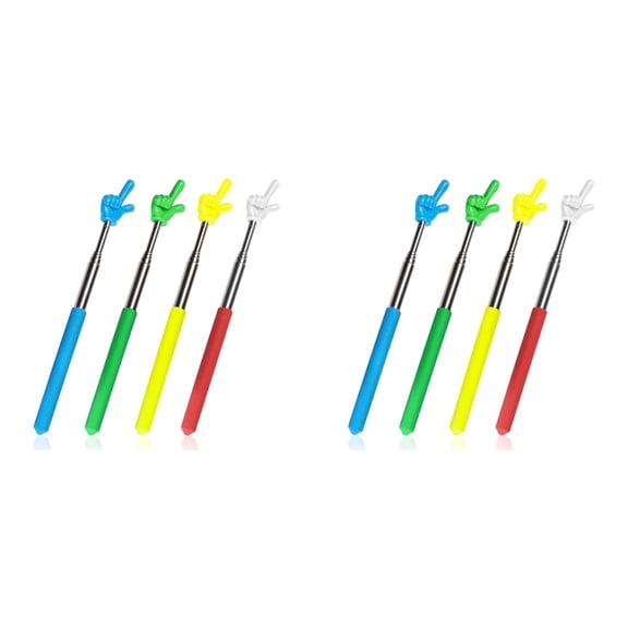 8 Pcs Teacher Pointer Stick Telescoping Hand Pointer Retractable Pointer Finger Reading Aid for Presentation Whiteboard