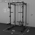 thumbnail image 3 of Eonfit E2 Power Cage with 3D Rotation Arms - Multi-Functional Power Rack for Home Gym. 1500lb Squat Rack for Home Gym. Pulley System for Cable Crossover & LAT Pulldown (E2 BLK PRO), 3 of 10