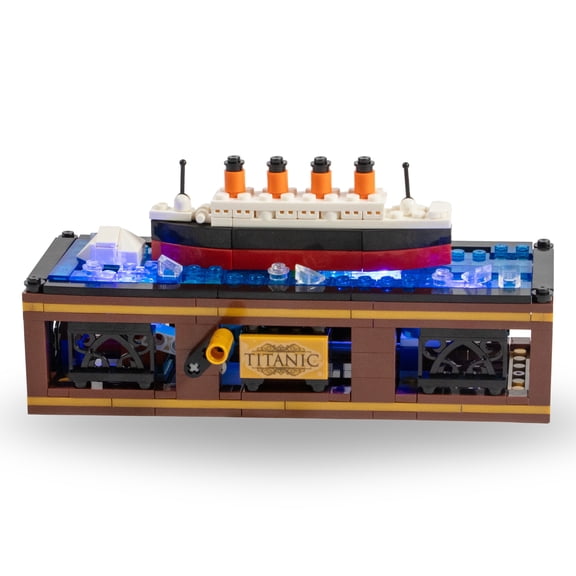 Brick Loot Titanic Ship Building Set with LED Light Kit 319 Pieces Compatible with LEGO