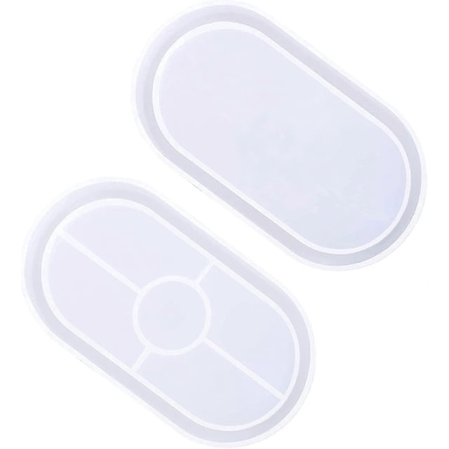 Jinyi Resin Mold, Oval Diy Epoxy Mould, For Plate, Dish , Tray (2pcs)