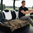 thumbnail image 3 of Uorisanigo Golf Cart Seat Cover, Breathable Camo Hunting Print Golf Cart Seat Towel Blanket with 4 Front Pockets, Universal Seat Cushion for Club Car, EZGO with Armrests, 3 of 7
