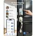 thumbnail image 6 of Veise Wifi Fingerprint Smart Deadbolt Lock with Handle set, Keyless Entry Front Door Keypad Lock, App Remote Control, Auto-Lock, Satin Nickel, 6 of 9