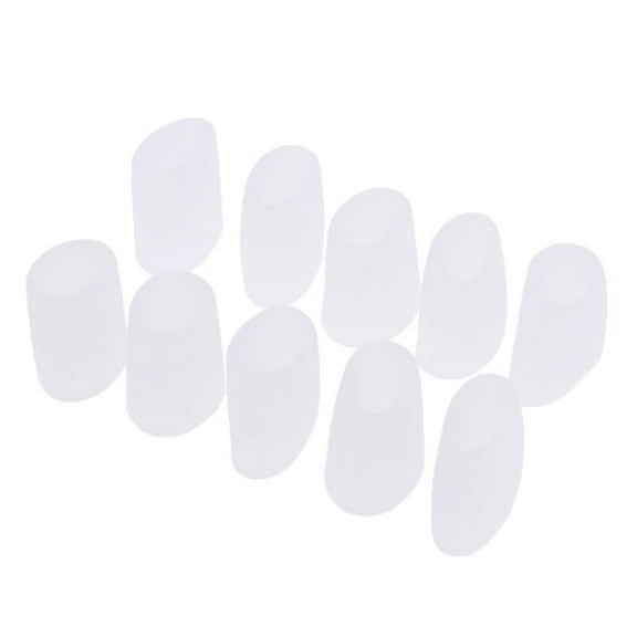 5 Pairs Of Premium Toe Caps Toe Pad Toe Pad To Prevent Blistering And Calluses, One Size Fits All - White, as described