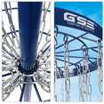 thumbnail image 6 of GSE Games & Sports Expert 24 Chains Deluxe Disc Golf Targets Basket. Metal Flying Disc Golf Practice Basket for Outdoor Backyard, Schoolyard and Basketball Gym - Blue, 6 of 8