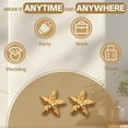 thumbnail image 4 of DESIGNICE 2Pcs Summer Earrings,3D Design Starfish Earrings for Women,Alloy Material Summer Earrings for Women,Womens Earrings Trendy for Seaside Vacation,Style1, 4 of 7