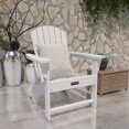 thumbnail image 2 of Mondawe Adirondack Chair, Outdoor Patio Lawn Chair with Widened Armrests,Weather Resistant Fire Pit Furniture, 380lb Weight Capacity, White, 2 of 8