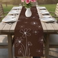 thumbnail image 4 of Brown Table Runner 72 Inches, Spring Flora Bed Runner Dresser Scarves Tabletop for Indoor Outdoor Parties/Ceremony/Banquet, 18" x 72", 4 of 8