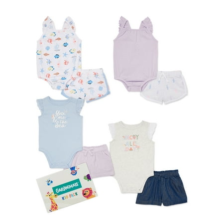 

Garanimals Baby Girls Mix & Match Outfit Kid-Pack 8-Piece Sizes 0-24M