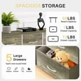 thumbnail image 6 of Bigleap 5 Drawers Dresser for Bedroom, Wide Dressers with Drawer Organizers, Chest of Drawers, Fabric Dresser for Living Room, Closet, Hallway,Oak, 6 of 8