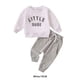 thumbnail image 3 of Minnieouse Conjunto de ropa para niño, traje de otoño, pantalones para chico, traje de Color sólido, acabado de piel transpirable, cierre conjuntos de ropa Blanco 70cm, 3 of 6