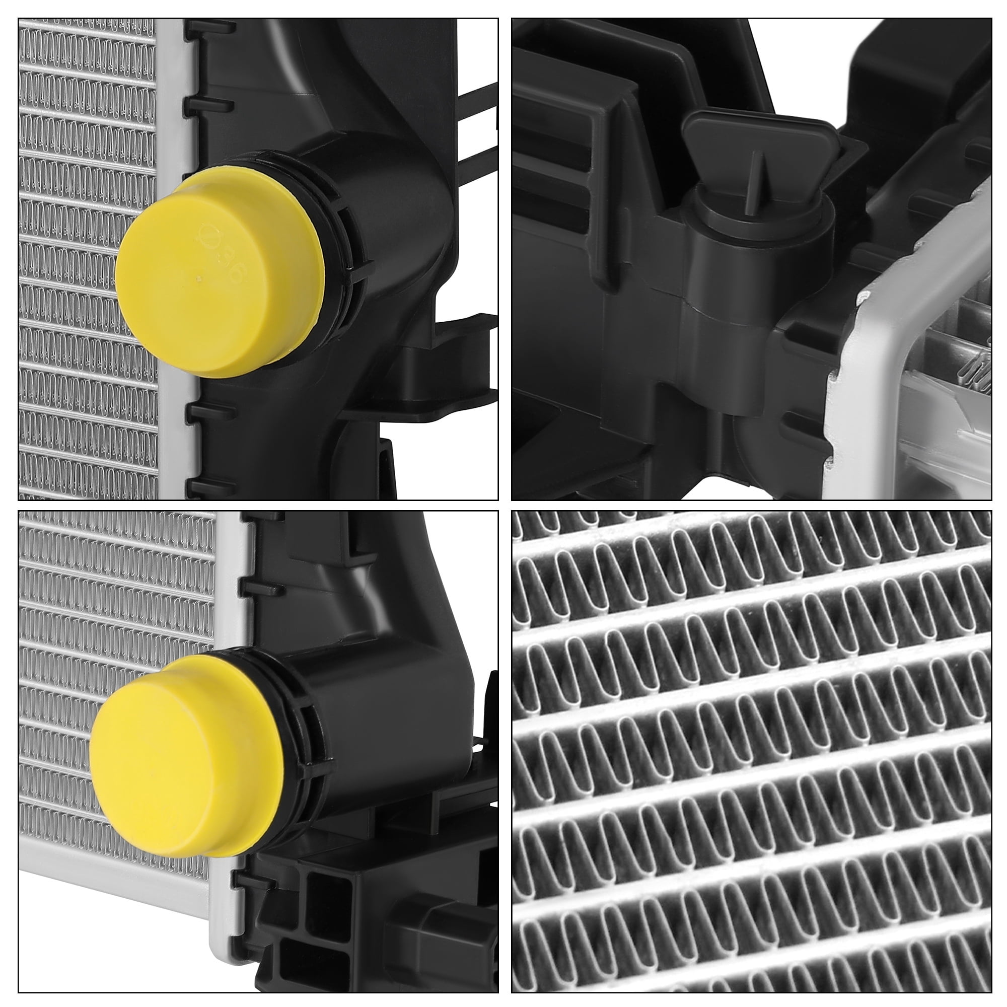 LEDKINGDOMUS Radiator for 2015-2021 Jeep Renegade 2.4L / 2015-2022 Ram ProMaster / 2016-2018 Fiat 500X Direct Fit Replacement CU13533 OEM# 68256135AA 68260449AA High-Cooling Aluminum Core