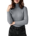thumbnail image 2 of Brnmyaeo Women's Turtleneck Sweater Warm Slim Fit Basic Knitted Pullover 2026 Fall Winter Long Sleeve Casual Ribbed Knit Base Layering Tops, 2 of 8