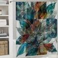 thumbnail image 6 of Orinice Ambesonne teal shower curtain, aquamarine tone sunflower and home concept phrase modern country farmhouse, fabric bathroom décor set with hooks, sea foam deep sea green 69x72, 6 of 7