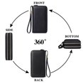 thumbnail image 4 of Monedero pequeño para mujer, tarjetero de crédito con bloqueo RFID, pulsera plegable para mujer, tarjetero de cuero con cremallera, 32 ranuras oso de fresa Electrónica, 4 of 5