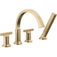 thumbnail image 4 of Delta T4788-Lhp Tetra Deck Mounted Roman Tub Filler - Lumicoat Champagne Bronze, 4 of 5