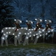 thumbnail image 6 of Outdoor 4 Reindeer Christmas Decor, 80 Cool White LEDs, Silver Metal, 6 of 9