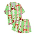 thumbnail image 1 of Ensembles de Tenues pour Filles Tween Pyjamas Imprimés Nœud Papillon Vêtements pour Enfants Taille 10-11T, 1 of 4