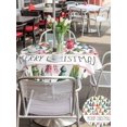 thumbnail image 4 of Outdoor Tablecloth with Umbrella Hole and Zipper, Christmas Pine Round Table Cloth 54 Inch Waterproof Tablecloth, Winter Watercolor Xmas Trees Plant Picnic Table Cover for Patio Camping, 4 of 7