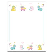 KODY-CREATIONS KodyCreations Whimsical Unicorns Designed Letter Note Writing Stationery Paper, 8.5 x 11, 100 Sheets