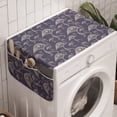 thumbnail image 1 of Flamingo Washing Machine Organizer, Animal Silhouettes with Orient Motifs Details, Anti-slip Fabric Top Cover for Washer and Dryer, Purple Grey Eggshell, by Ambesonne, 1 of 1