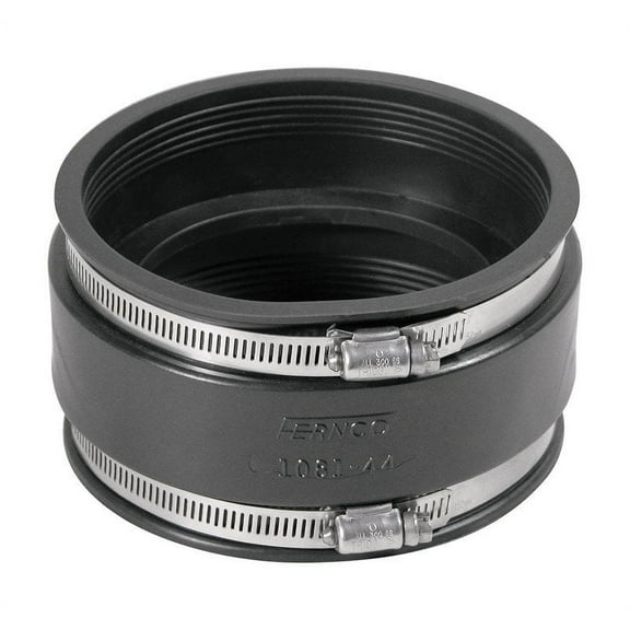 Fernco Schedule 40 4 in. Hub x 4 in. Dia. PVC Flexible Coupling