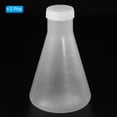 thumbnail image 3 of Uxcell 250ml Plastic Erlenmeyer Flask with Screw Caps, 2 Pack Narrow Mouth Conical Flask for Laboratory, Clear, 3 of 6