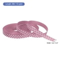 thumbnail image 2 of Uxcell Grosgrain Ribbons with White Dots Ribbon Bow Decoration Crafts Gift Wrapping Wedding Light Pink 10 Yards 3/8 Inch, 2 of 7