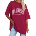 thumbnail image 1 of DPTALR Hauts Décontractés pour Femmes T-Shirts Imprimés Lettres Manches Courtes Hauts d'Été pour Femmes, 1 of 3