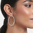 thumbnail image 2 of Charmsy LAGRE Round Twisted Click-Top Light-Weight Hoop Earrings for Women 55MM, 2 of 6