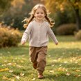 thumbnail image 6 of OJSFQUFP Kids Knit Cardigan Toddler Boys Girls Crew Neck Button Down Long Sleeve Knitted Sweater Jacket Fall Winter, 6 of 9