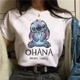 thumbnail image 3 of Camiseta de algodón para niños de Kawaii Disney Lilo Stitch, camiseta de verano con estampado de corazón de Stitch de dibujos animados, ropa bonita de Disney Anime para niños, 3 of 5
