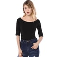 thumbnail image 2 of Día de San Patricio Camiseta Suave De Media Manga Con Cuello Redondo Entallado Para Mujer Negro S, 2 of 7