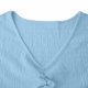 thumbnail image 4 of Elegante Vestido Corto con Cuello en V de Manga Corta Diseño de Moda Casual para Primavera Verano, Pantalones Cortos de Vestido de las Mujeres para el Uso Diario, 4 of 7