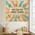 thumbnail image 2 of TiniDecor You Can Do Great Things Tapestry, 30"x40" Colorful Classroom Wall Hanging, Motivational Décor, 2 of 4