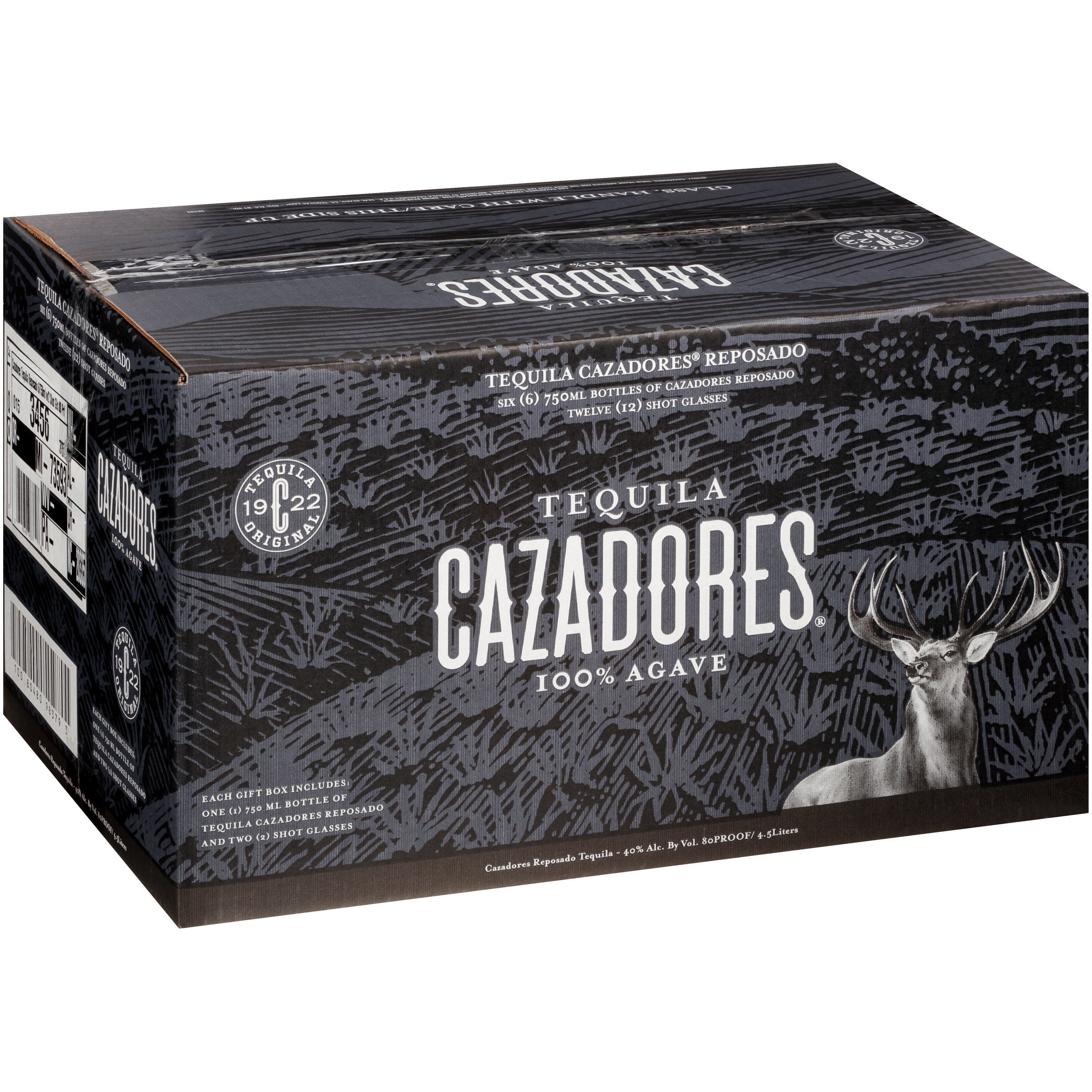 2 Cazadores Tequila Collector's Glasses Brand New Low Price TWO 