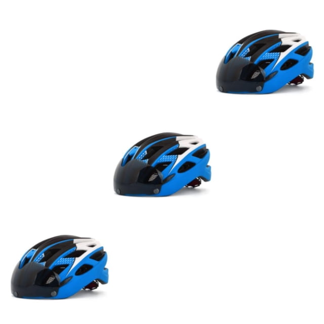 Eigraketly Casco de bicicleta ligero para hombres adultos Protección de seguridad y portabilidad Casco de ciclismo combinado Azul y blanco Type1 NO1
