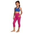 thumbnail image 4 of Amidoa Girls Athletic Leggings Stretch Kids Dance Workout Running Yoga Pants with Pocket 6, 4 of 9