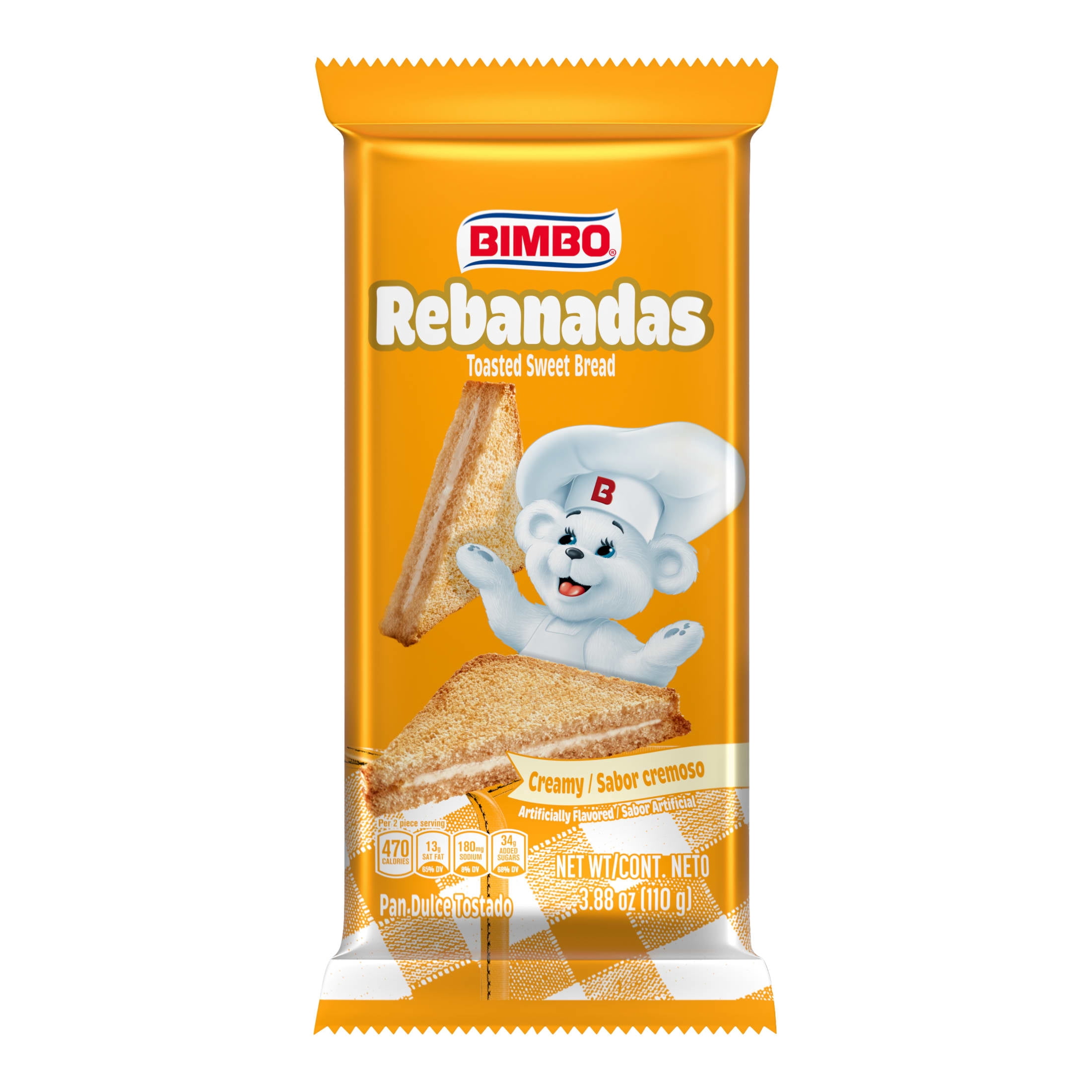 Bimbo Rebanadas Creamy Toasted Sweet Bread, 3.88 oz