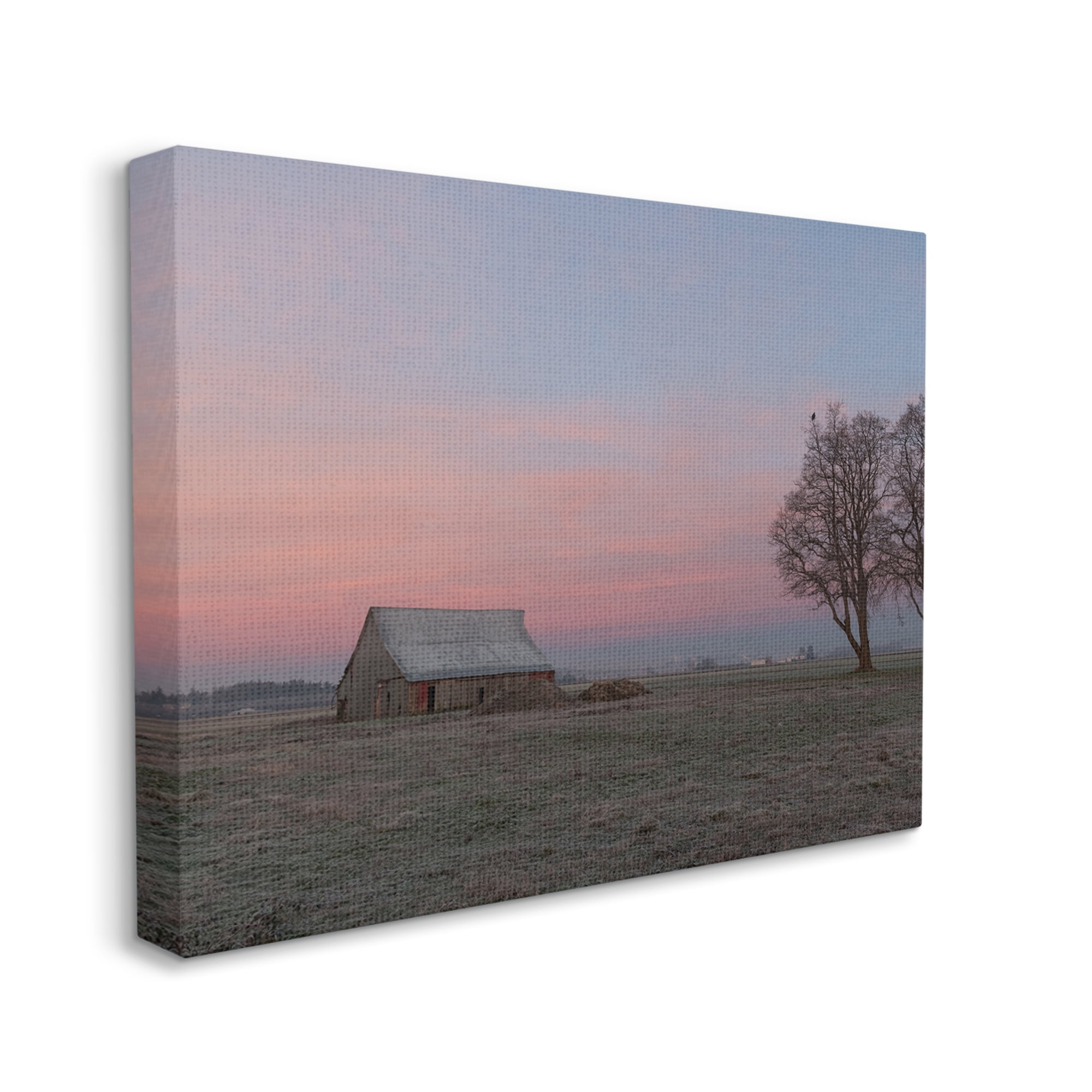 Stupell Industries Lone Grassland Cabin Rural Trees Sunset Sky Photograph Gallery Wrapped Canvas Print Wall Art, Design by Nancy Crowell