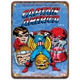 thumbnail image 2 of Carteles de hojalata con clip de película de Marvel, Spiderman, Capitán América, carteles artísticos, cafetería, bar, pintura de metal vintage, placa de pared, decoración del hogar, 2 of 4
