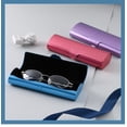 thumbnail image 2 of Estuche para gafas de metal ligero, pequeño y portátil, estuche para gafas de aleación de aluminio esmerilado, 2 of 3