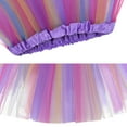 thumbnail image 3 of JGGSPWM Womens Tulle Rainbow Mini Skirt Layered Design Elastic Waist Relaxed Fit Fashion Pleated Gauze Short Dancing Skirt Gauze Dress Purple Free Size, 3 of 4