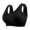 thumbnail image 1 of Ropa interior suave sin costuras, cómoda, inalámbrica, de pecho grande, sujetador pequeño, transpirable, copa fija, fruncida, brillante, talla grande, 1 of 1