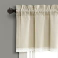 thumbnail image 2 of Lush Decor Linen Lace Lace 18" x 52" + 2" Header Lace Light Linen Cotton Blend 3" Rod Pocket Single Valance, 2 of 10