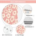 thumbnail image 4 of Pink Cute Retro Floral Abstract Flower Shower Curtain for Bathroom 72W*72H Inch 70s Lovely Vintage Aesthetic Funky Bathtub Decor Modern Trendy Waterproof Polyester Fabric Set with 12 Hooks, 4 of 6