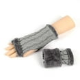 thumbnail image 4 of Awdenio Women's Cold Weather Gloves, Women Winter Wrist Arm Warmer Solid Knitted Long Fingerless Gloves Mitten, 4 of 4