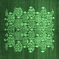 thumbnail image 1 of Ahgly Company Indoor Square Oriental Emerald Green Industrial Area Rugs, 3' Square, 1 of 4