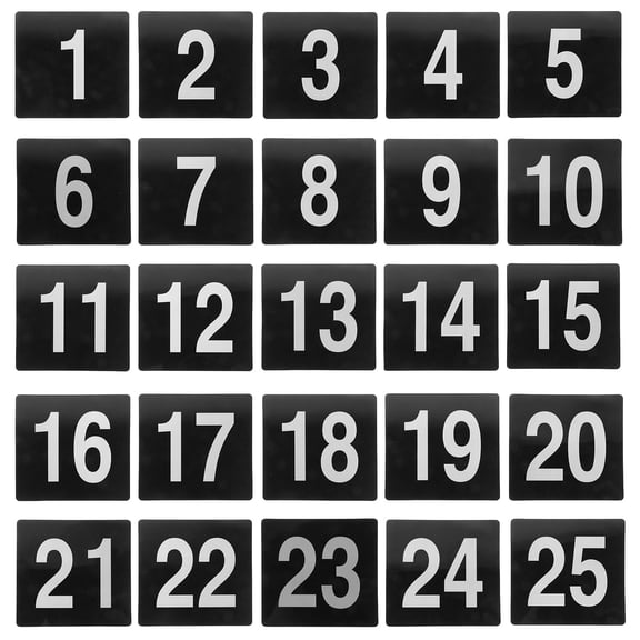 AURARMLET 50Pcs Double Sided PVC Table Cards Black for Wedding Seating and Restaurant Tables