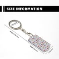 thumbnail image 3 of Uemuo Tulips Flowers Pattern Rectangular Metal Keychain - Durable, Stylish, and Personalized Key Ring for Men and Women,Engraved Keychain,Gift Slim Sturdy Keychain, 3 of 7